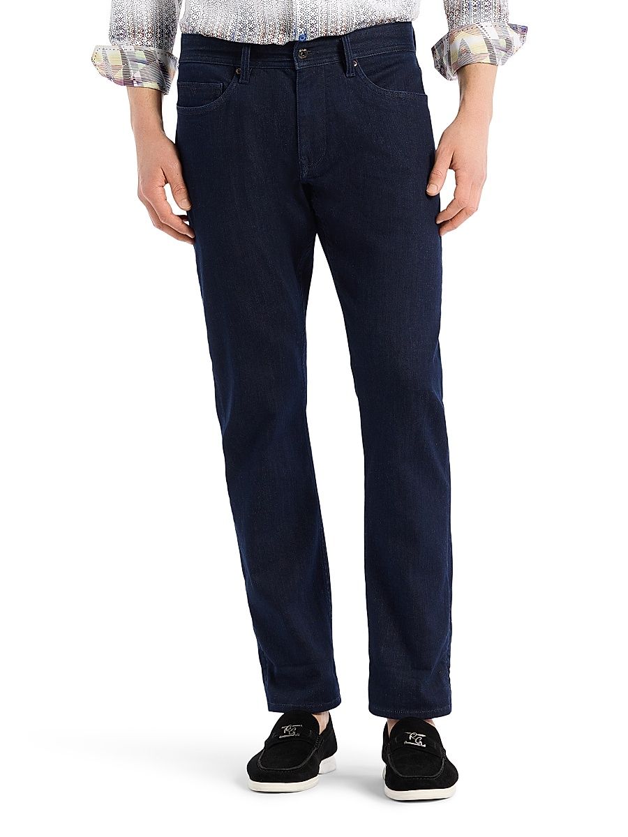 Men's Gottsman Paisley-Cuff Jeans - Indigo - Size 33