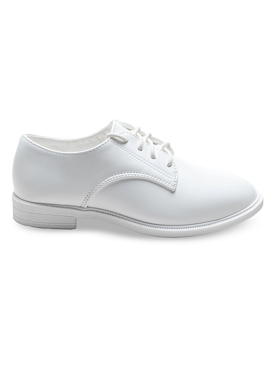 Derby Dress Shoes - White - Size 5 (Child)
