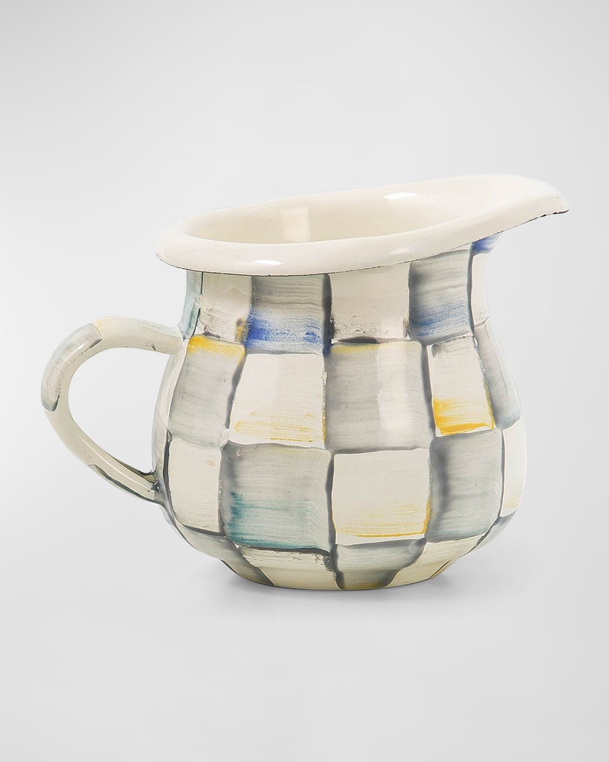 Sterling Check Enamel Little Creamer