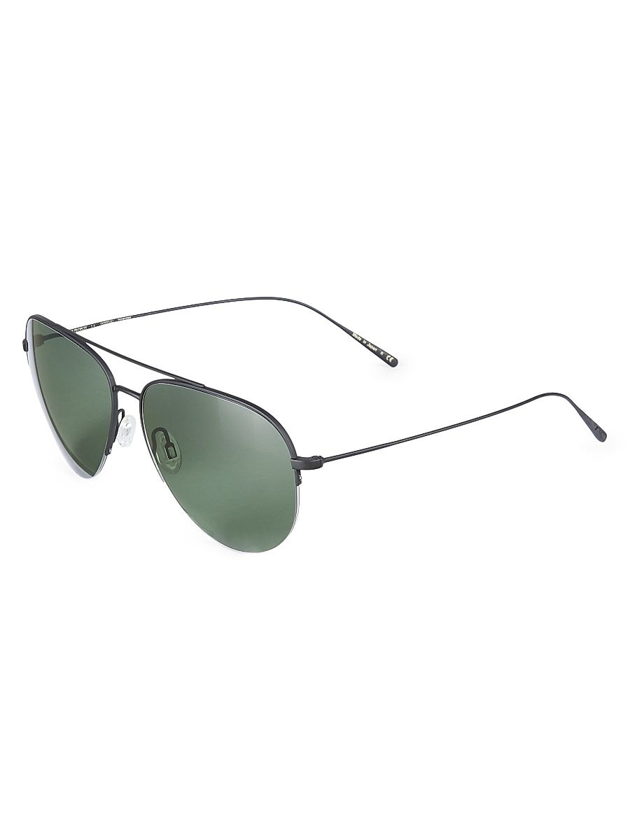 Men's Cleamons 60MM Pilot Sunglasses - Black
