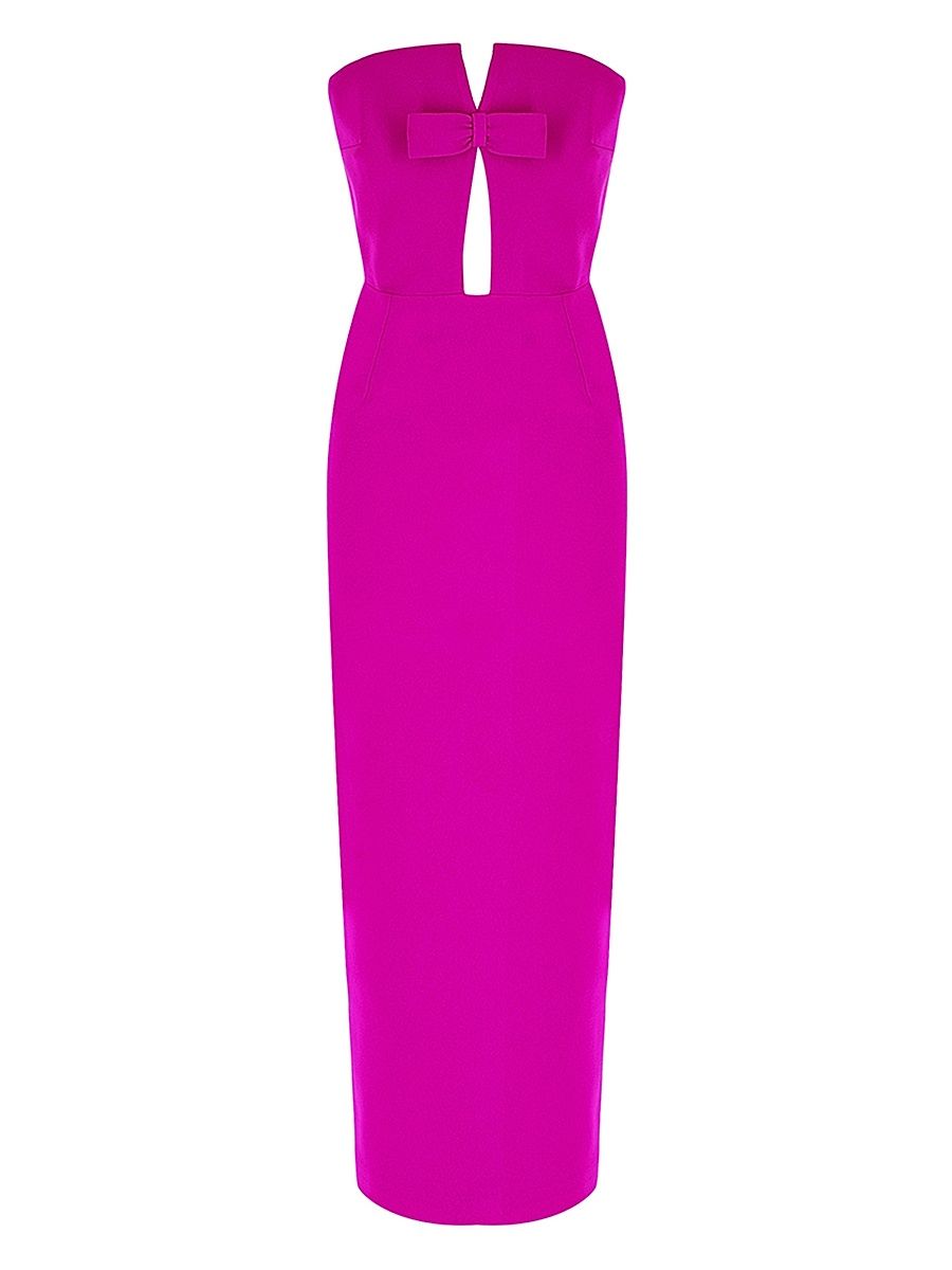Women's Holly Crepe Strapless Maxi Dress - Powder Room Pink - Size 8