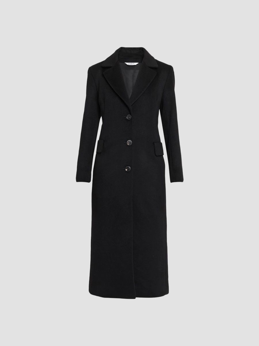 Fleurette Women's Mia Cashmere Maxi Coat - Black - Size 16