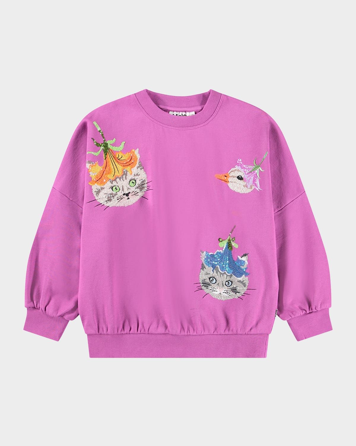 Girl & apos;s Marika Embroidered Organic Cotton Sweatshirt, Size 8-10