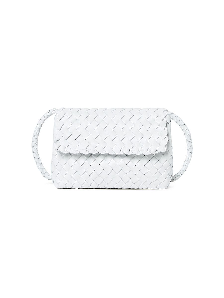 Women's Vinnie Woven Leather Crossbody - White