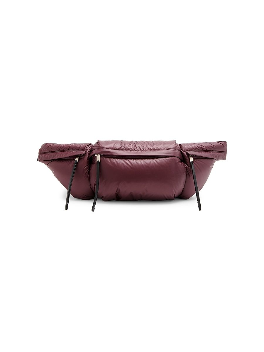 Men's Padded Belt Bag - Aubergine