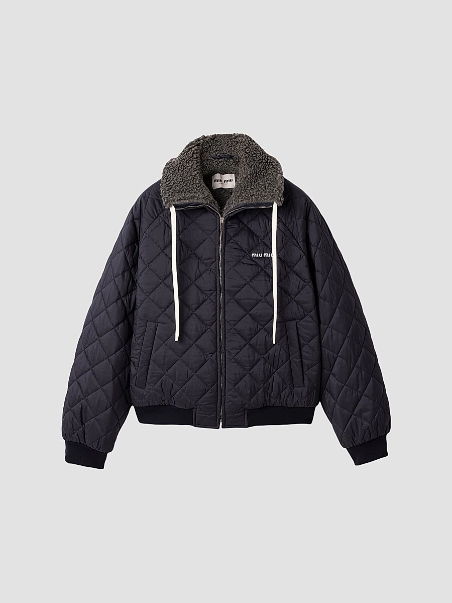 Women's Technical Pongé Down Coat - Blue - Size 8