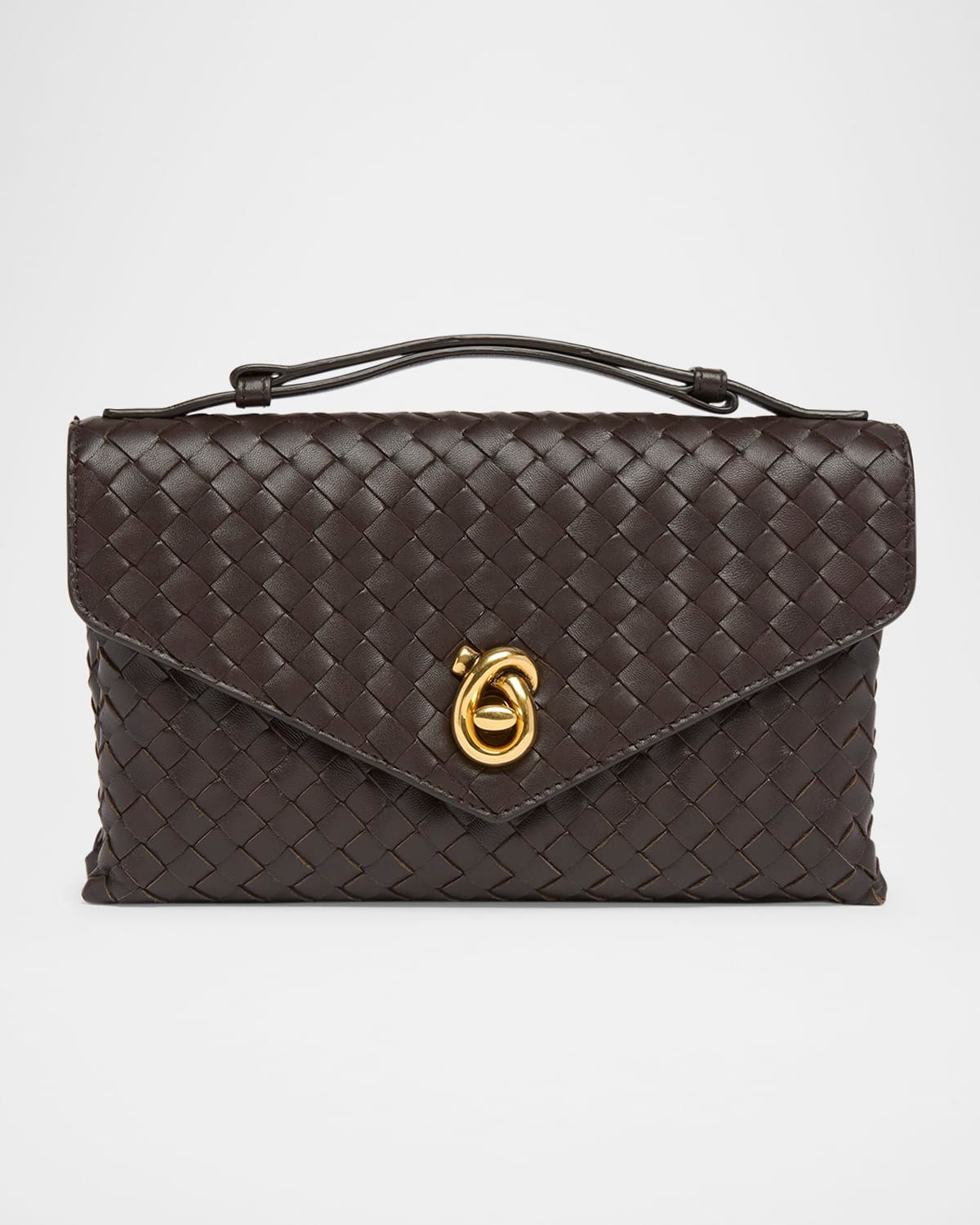 Knot Lock Leather Top-Handle Bag