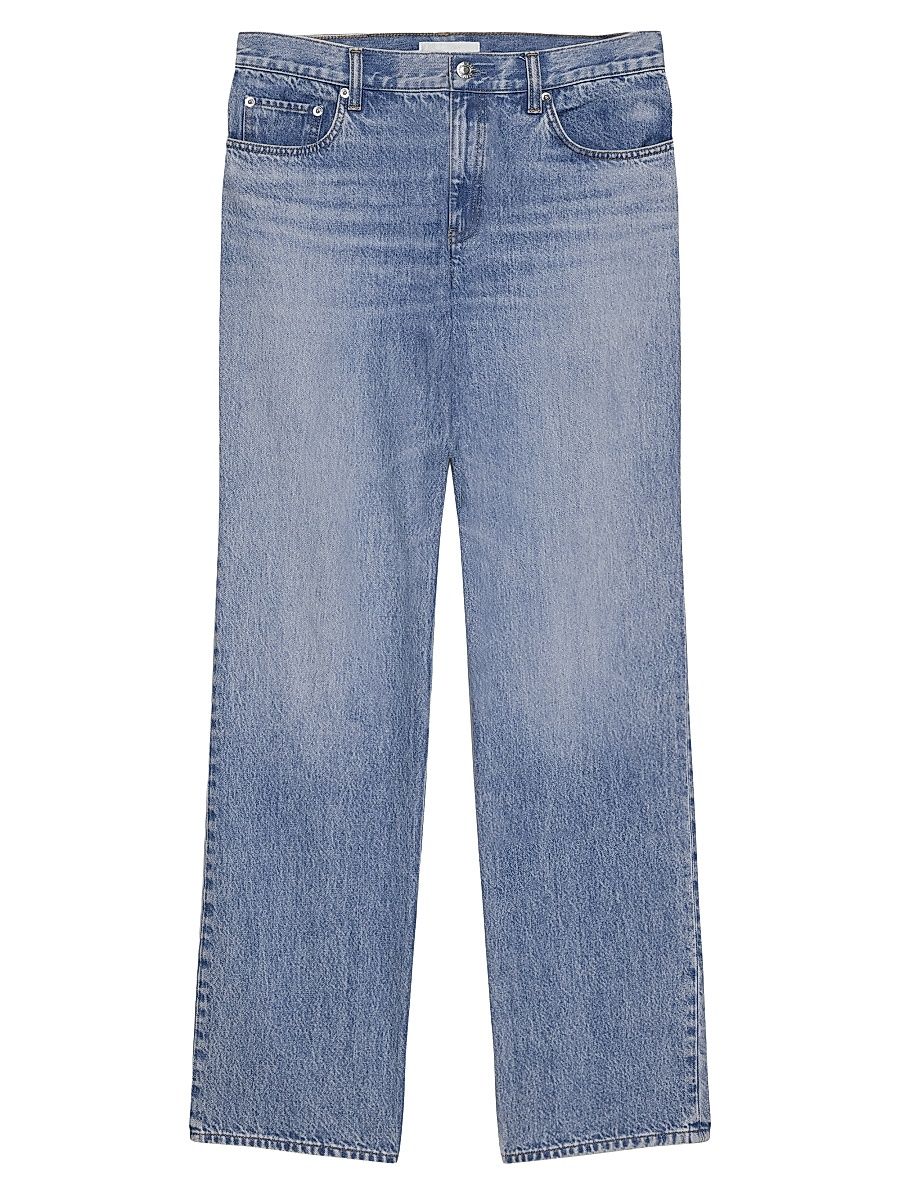 Men's Wardrobe Relaxed Straight-Leg Jeans - Vintage Blue Wash - Size 30