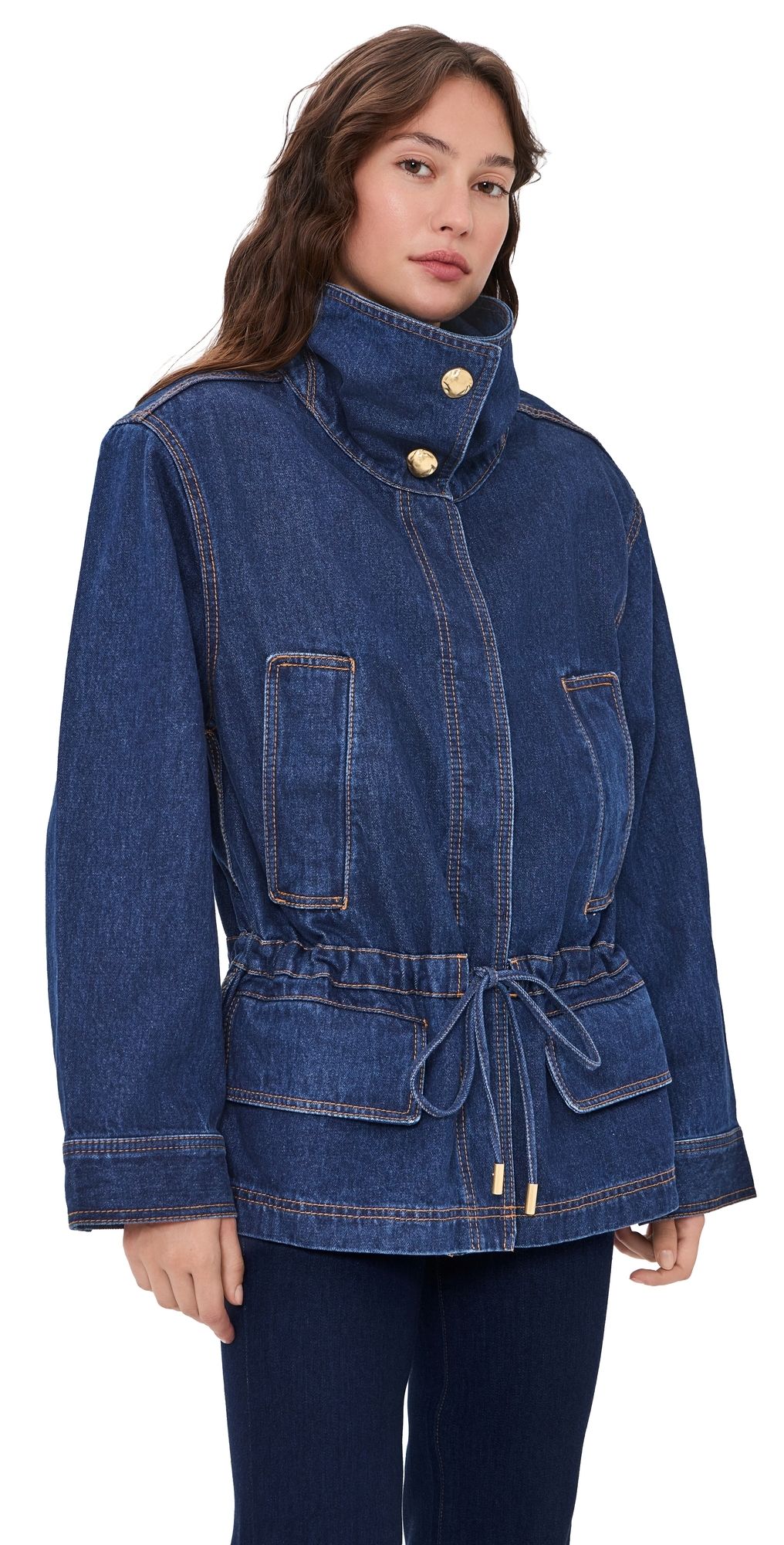 Aje Seren Denim Jacket DARK CLASSIC WASH 10