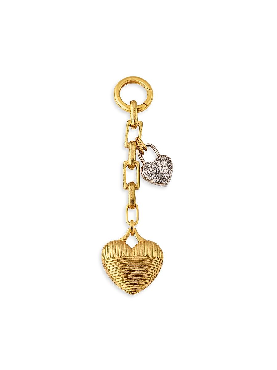 Women's Mallory Crystal & 24K-Gold-Plated Bag Charm - Nocolor