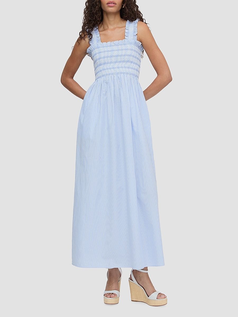 Women's The Ashlyn Nap Dress - Blue White Stripe - Size XXS