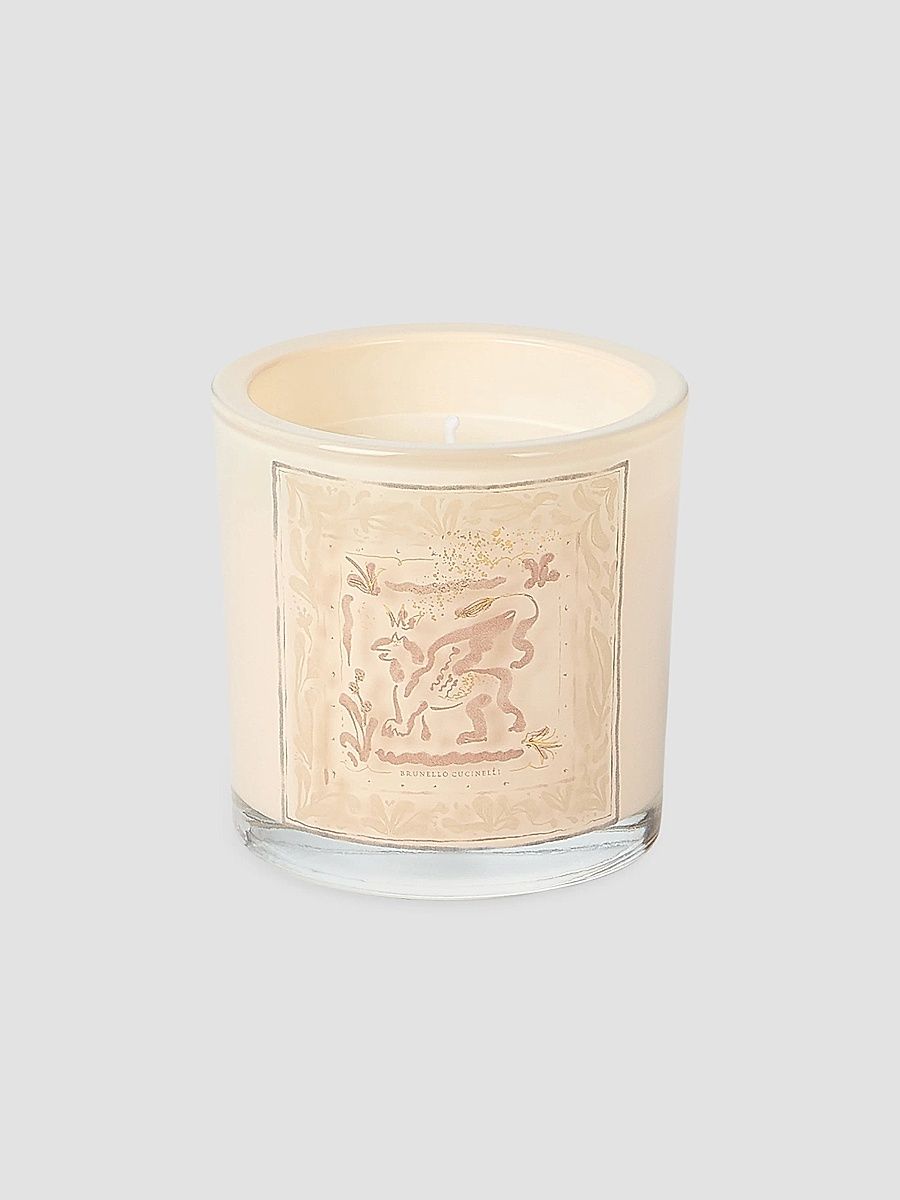 Brunello Cucinelli Candle in Glass Holder with Griffin Design - Panama