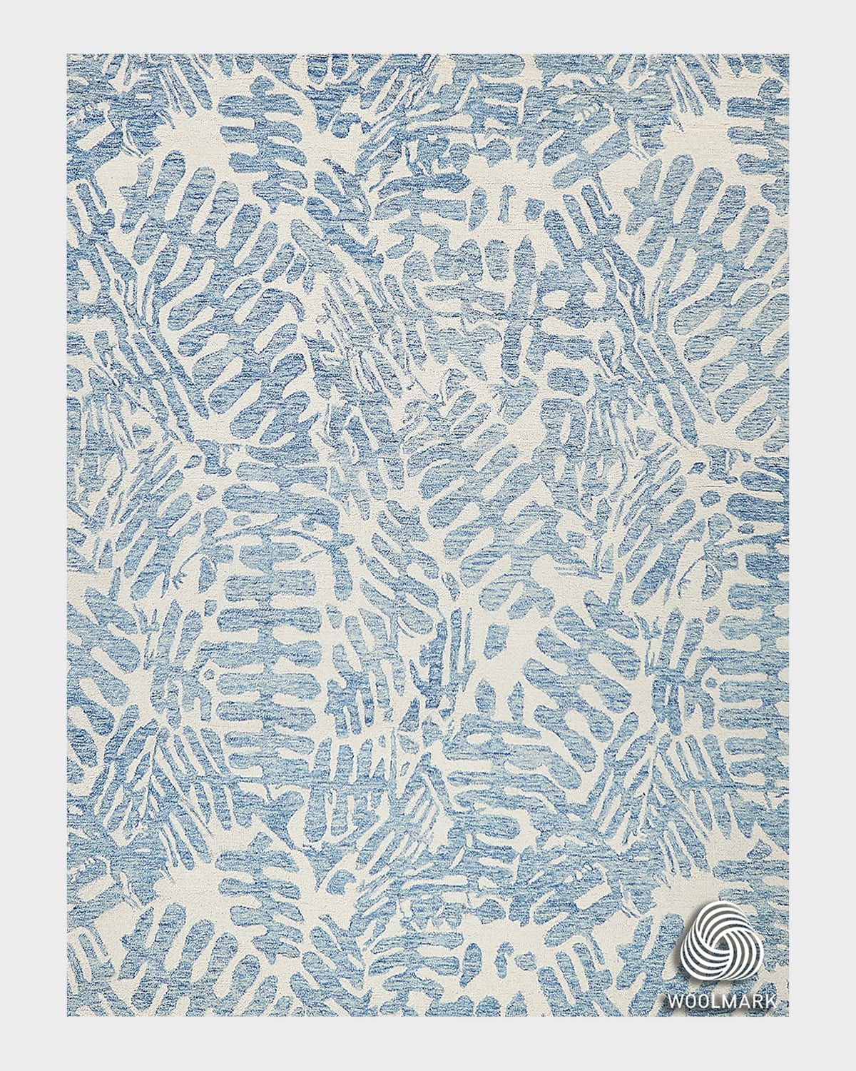 Botanica Light Blue/Ivory New Zealand Wool hand-tufted Area Rug