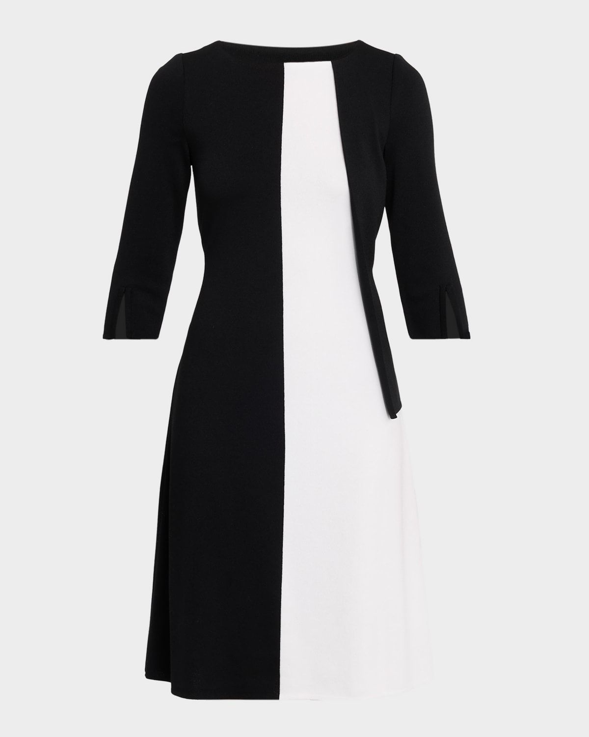 A-Line Colorblock Soft Knit Dress