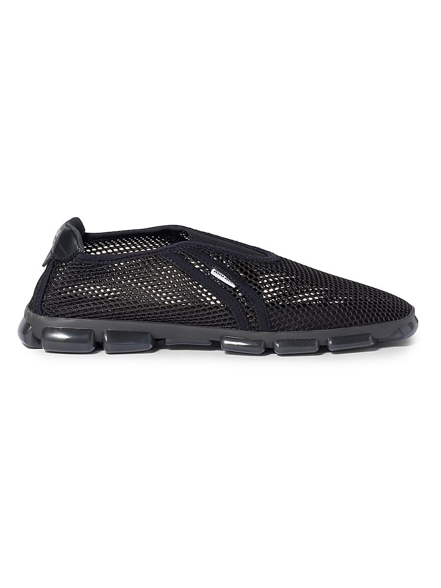 Women's Technical Mesh Fabric Sneakers - Black - Size 9