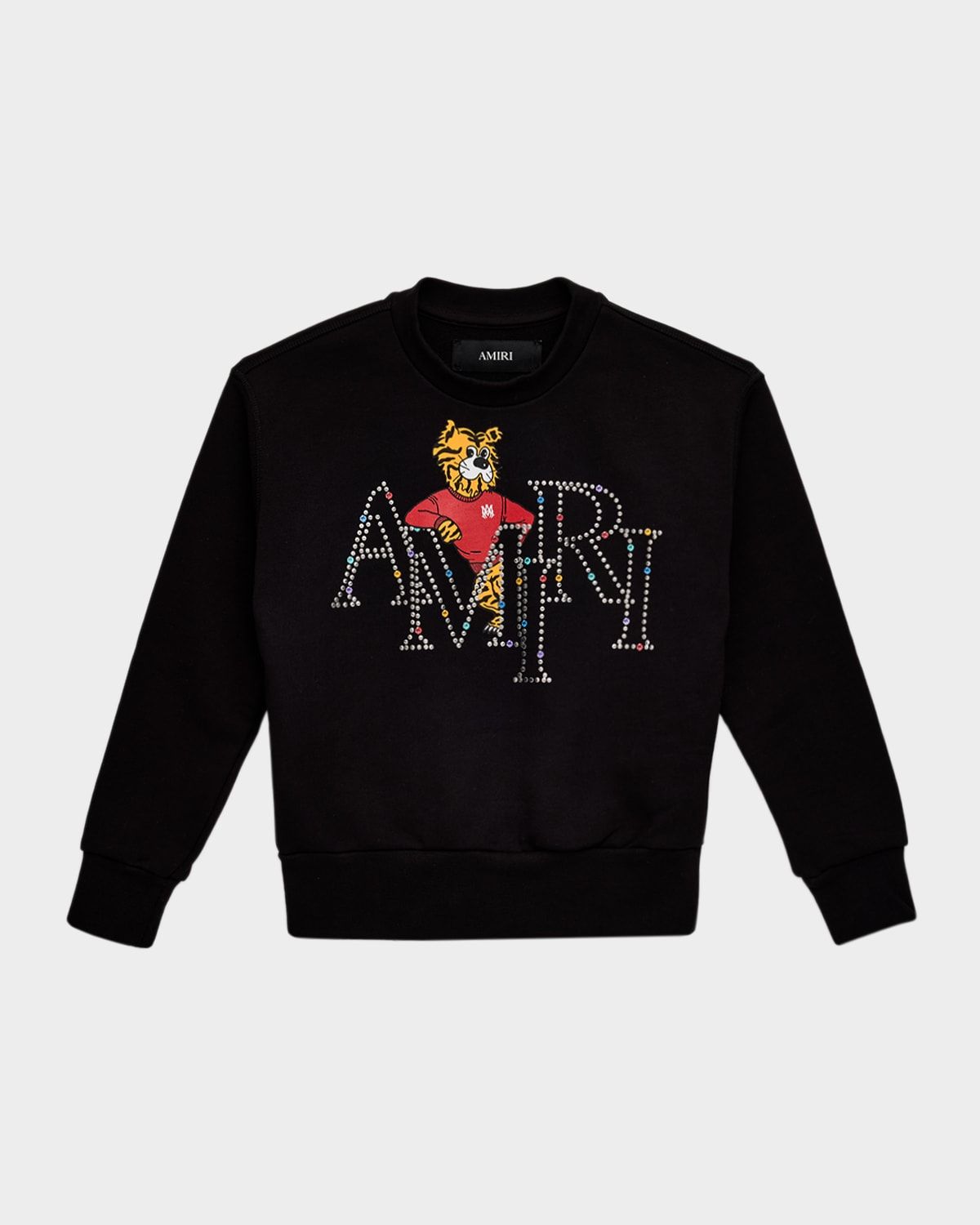 Kid & apos;s Amiri Staggered Logo Cotton Sweatshirt, Size 4-12