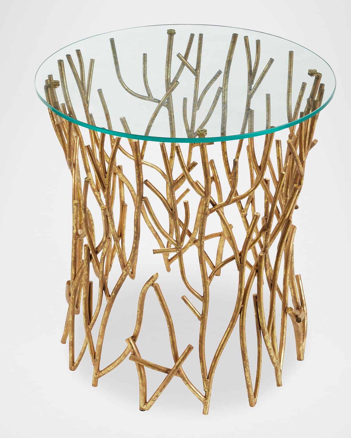 Golden Branches Side Table