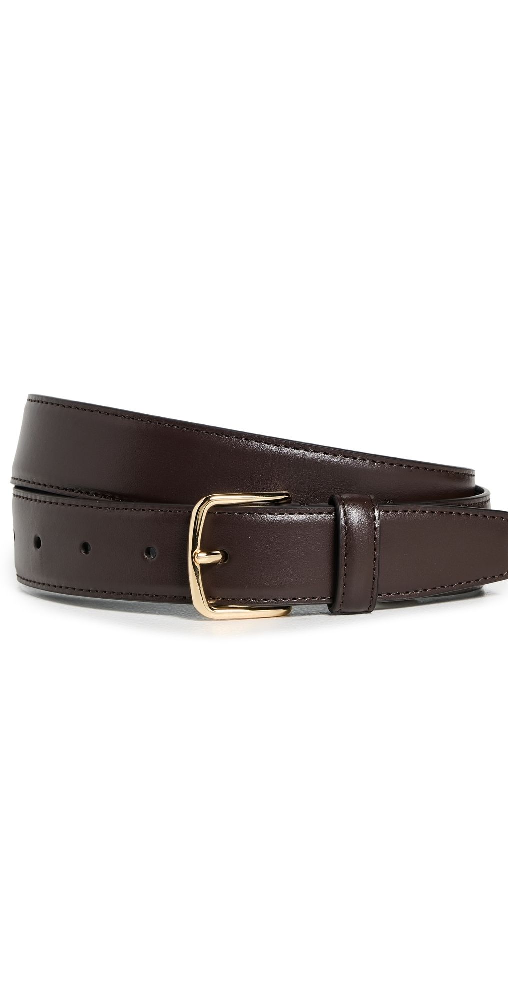 Vince 32mm Stitched Leather Belt Cacao Brown L
