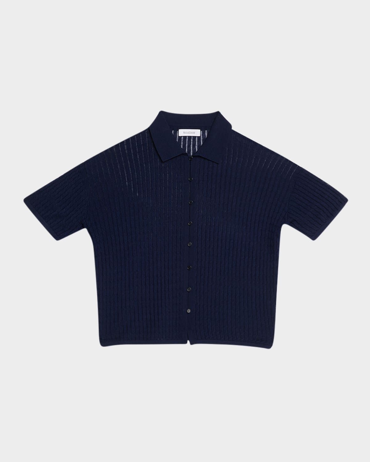 Pointelle Cable-Knit Top