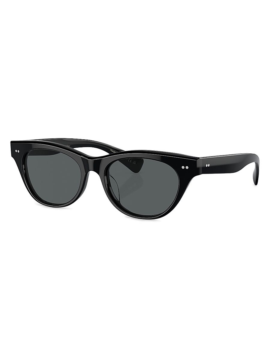 Women's Avelin 52MM Cat-Eye Sunglasses - Black Dark Grey
