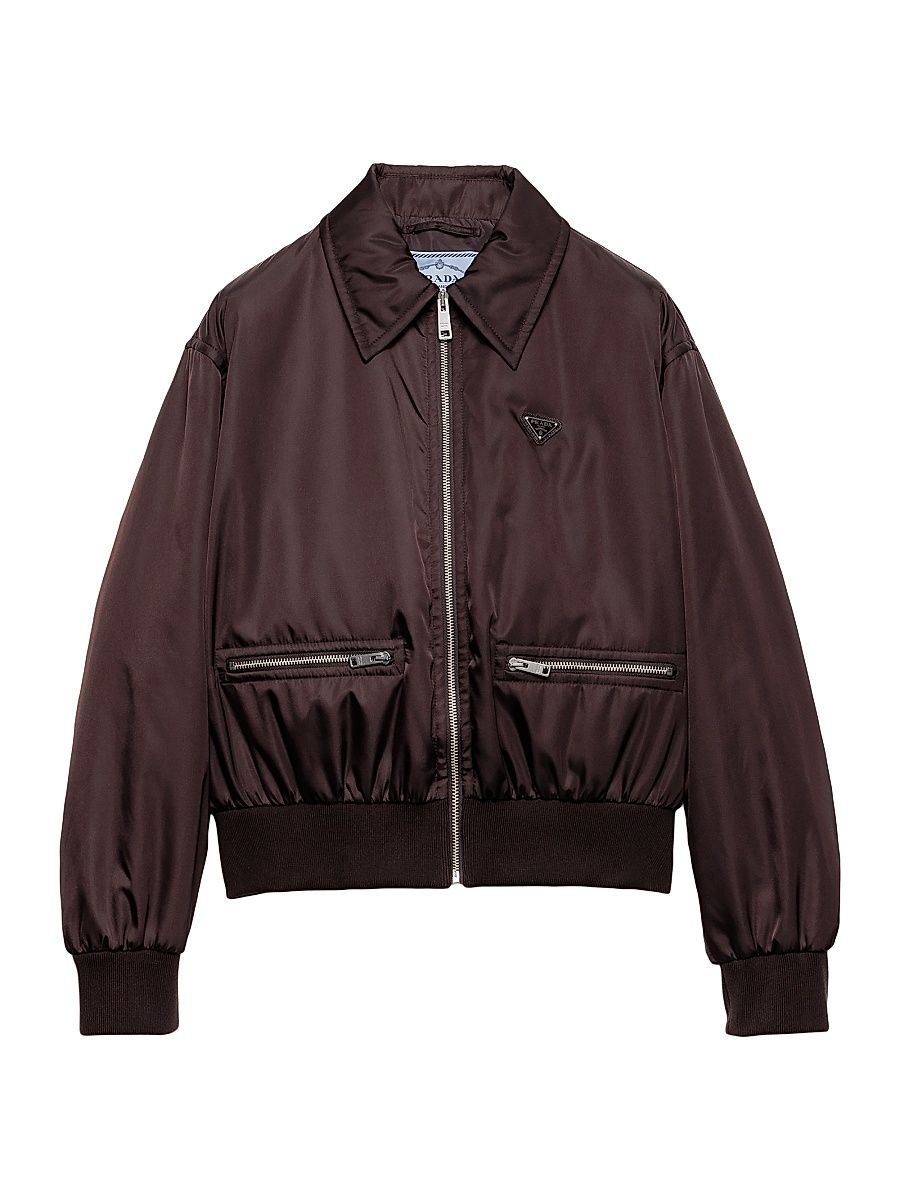 Women's Re-Nylon Blouson Jacket - Brown - Size 8