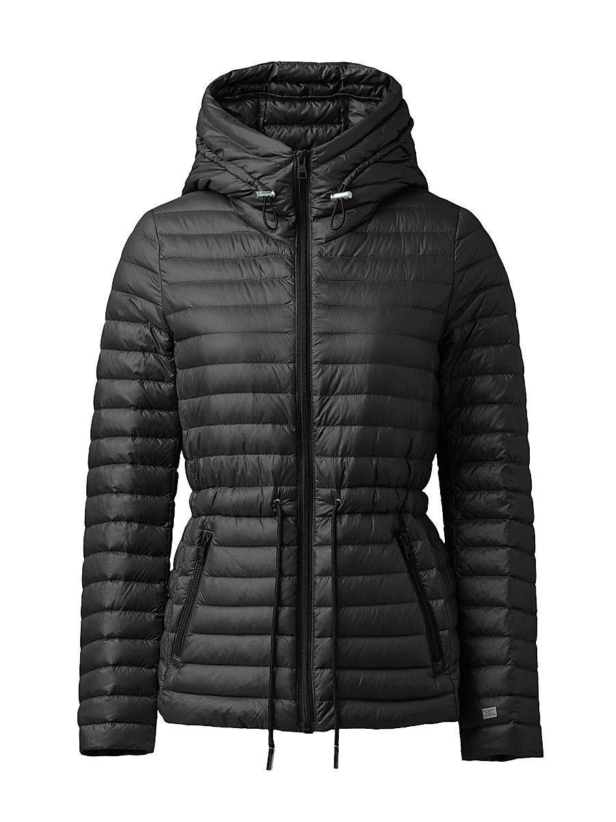 Women's Ayleen Lightweight Hooded Puffer Jacket - Black - Size Small