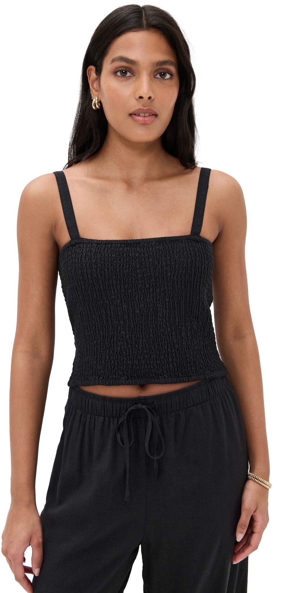 Z Supply Amelie Linen Tank Black L