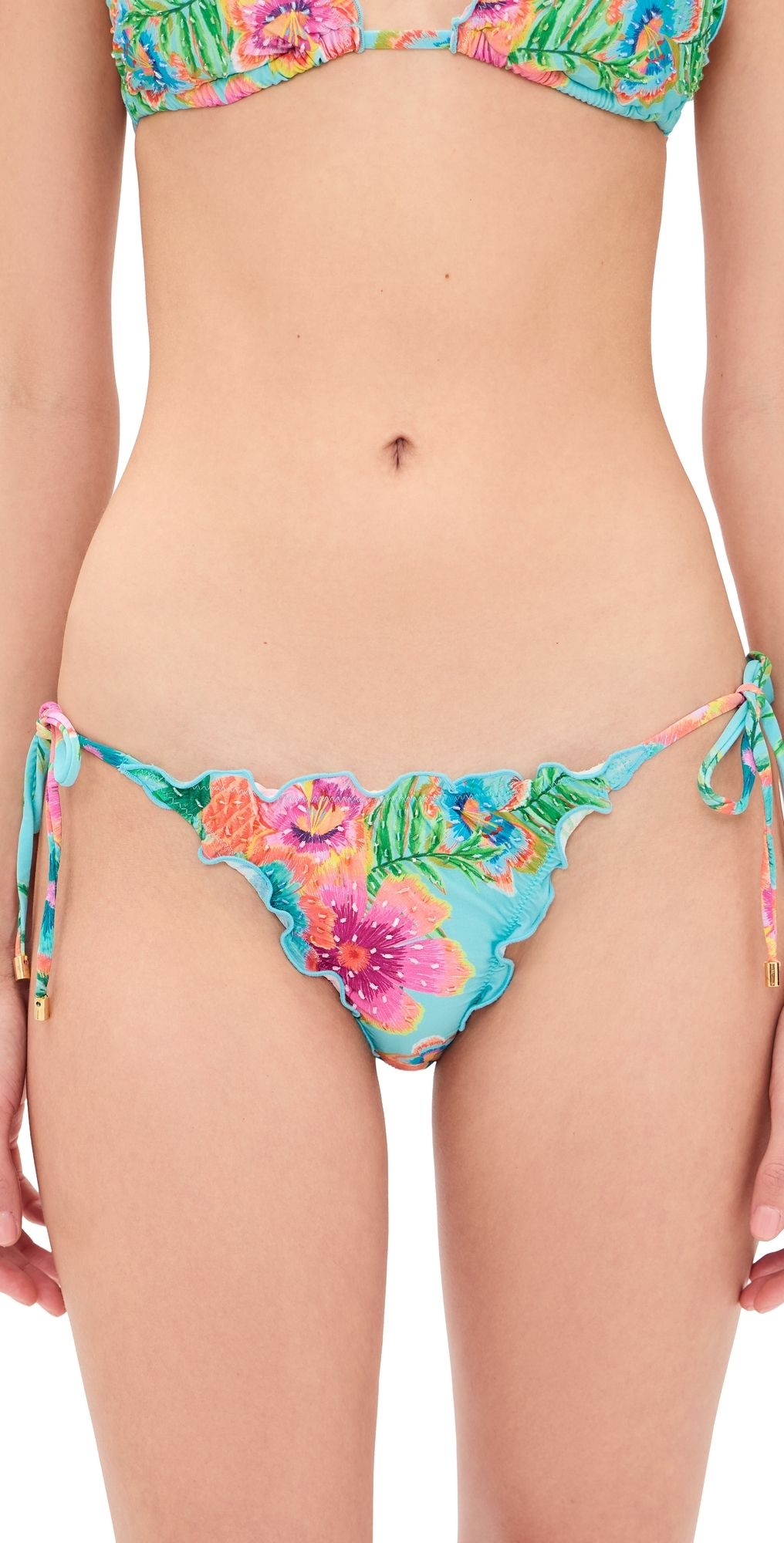 PQ Swim Embroidered Lettuce Edge Bottoms Solana L