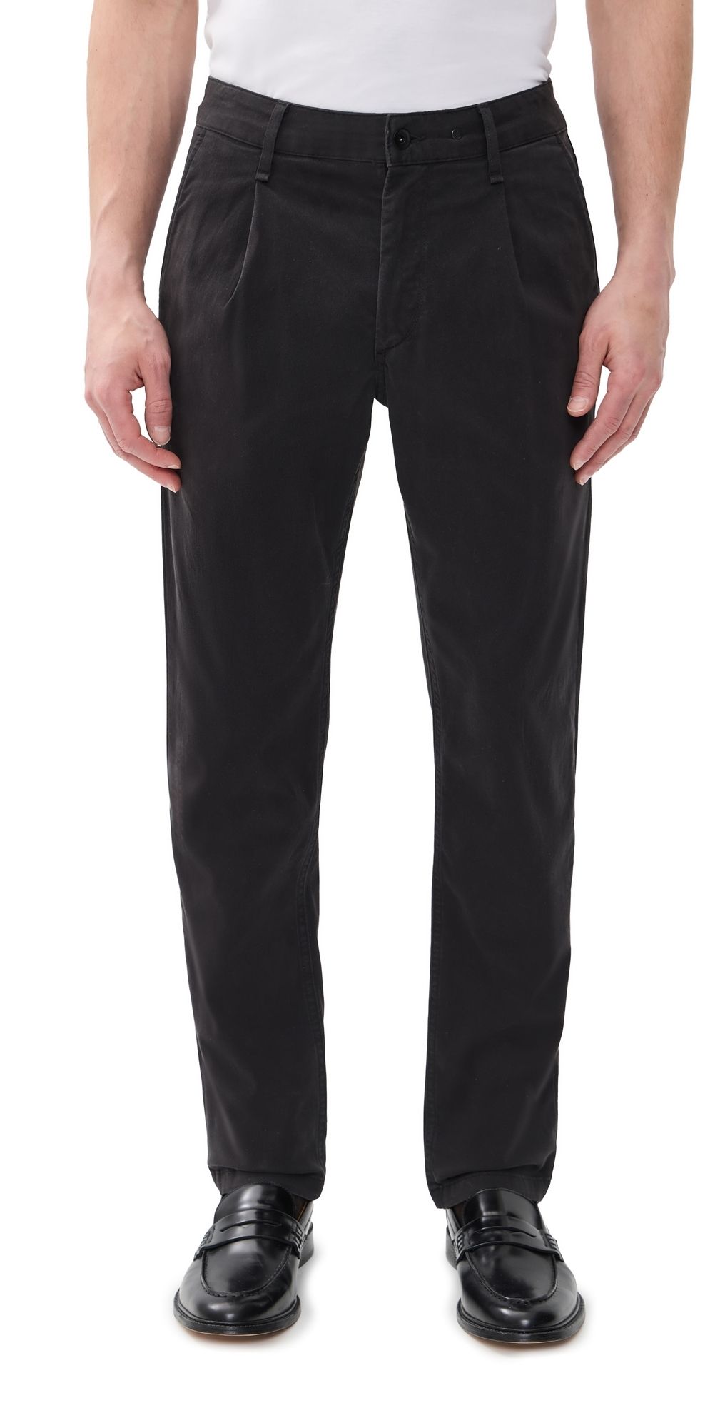 rag & bone Evan Pleated Chino Pants Black 31