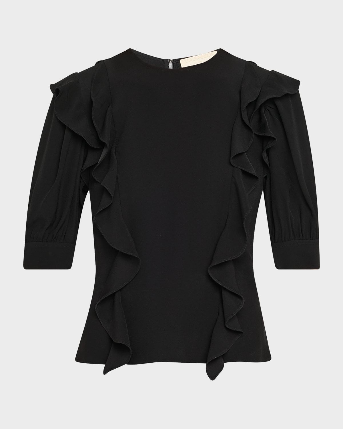 Carmen Ruffled Short-Sleeve Blouse
