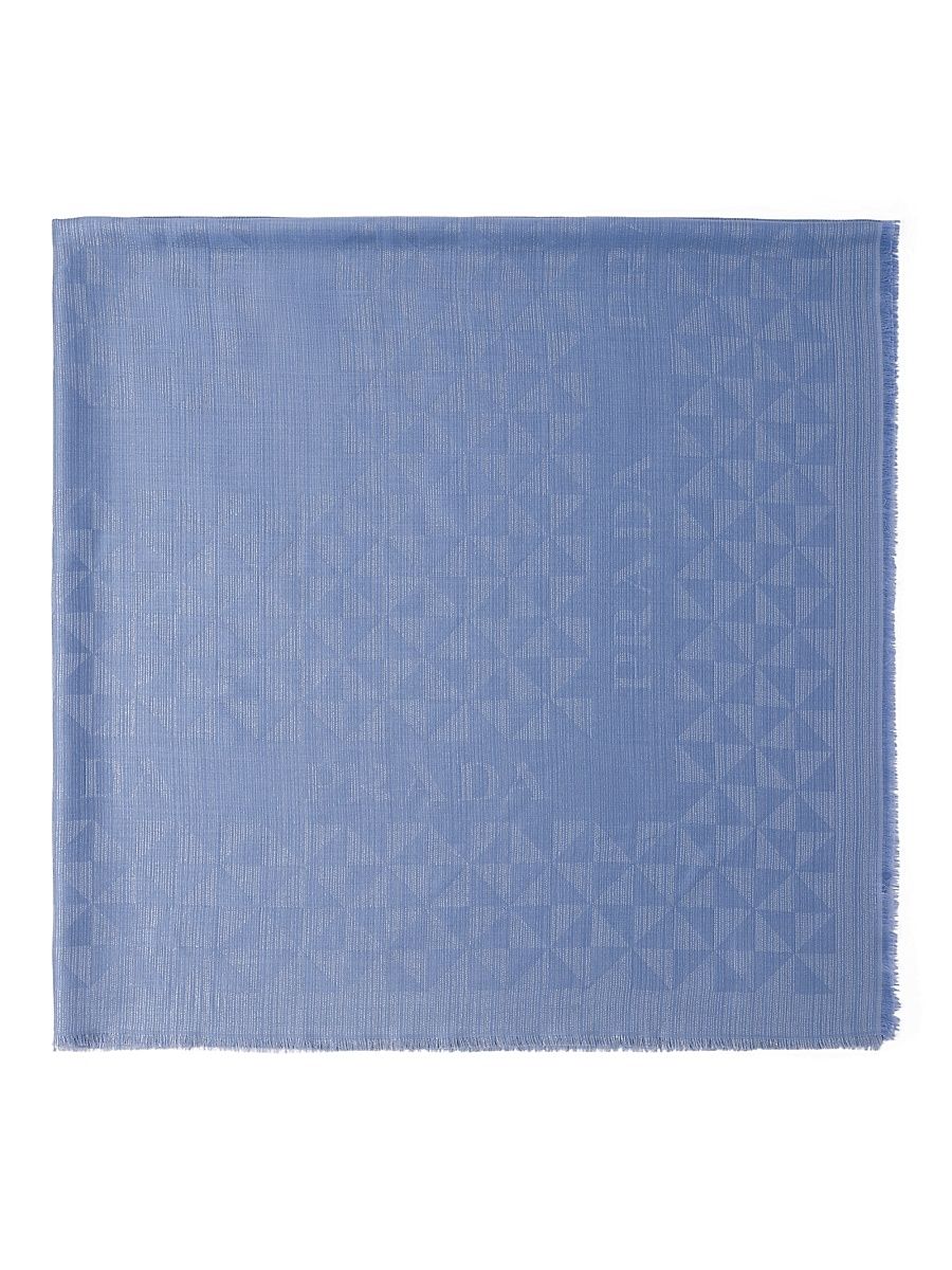 Women's Wool Silk and Cashmere Shawl - Blue