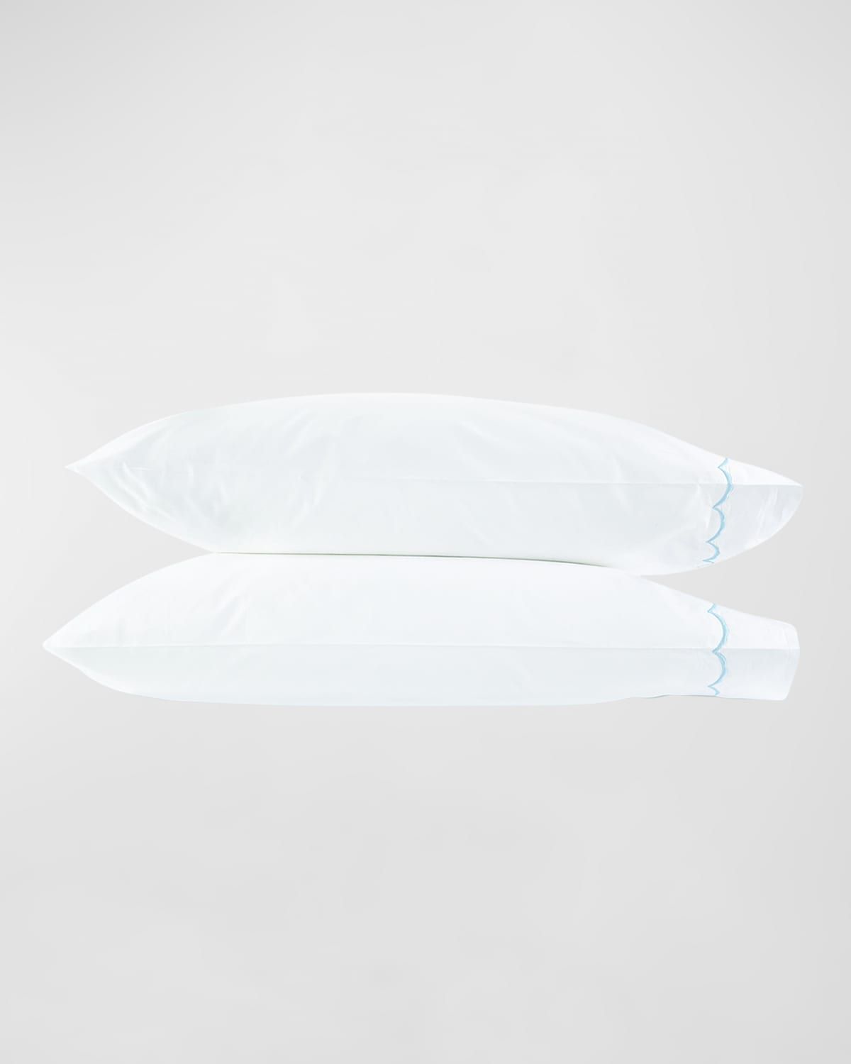 Two Scallops Embroidered 350 Thread Count Pillowcases