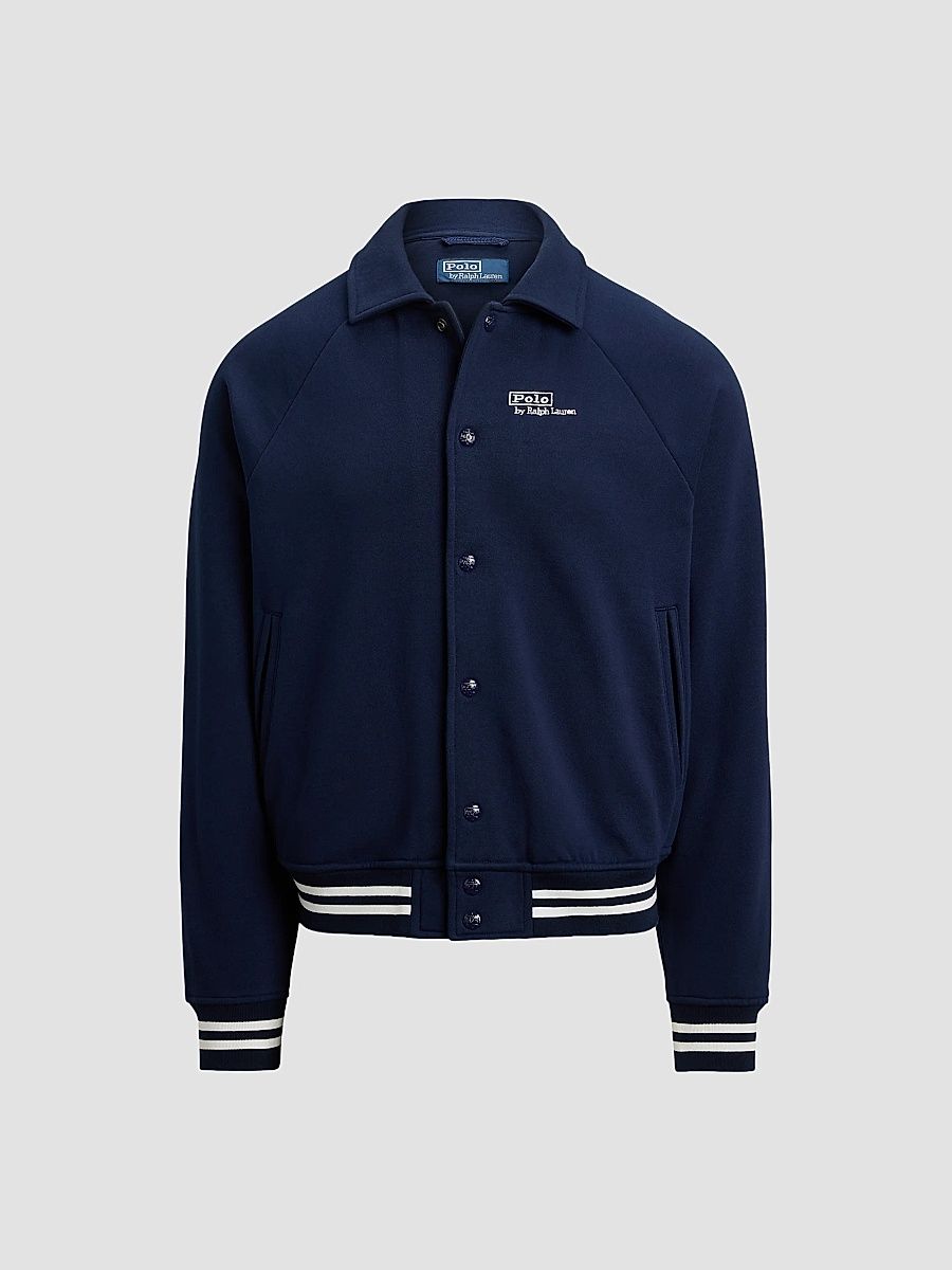 Polo Ralph Lauren Men's Vintage-Fit Logo Fleece Bayport Jacket - Cruise Navy - Size Small