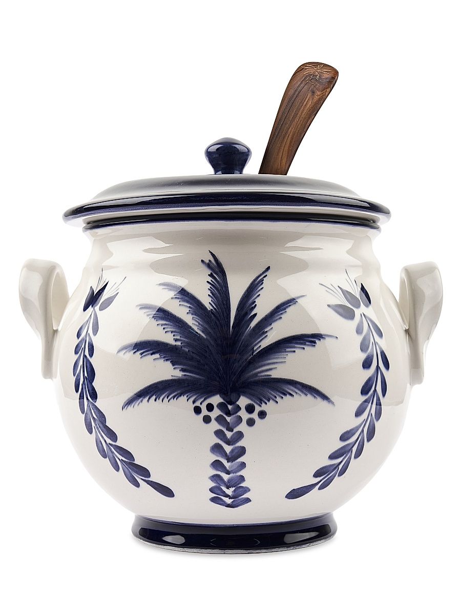 Entre Rios Palma Real Soup Pot - Navy Blue