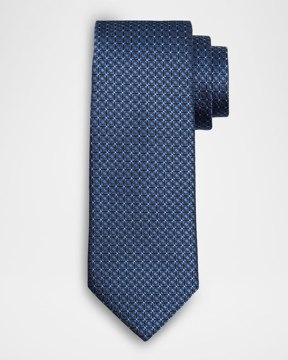 Men & apos;s Micro-Box Silk Jacquard Tie