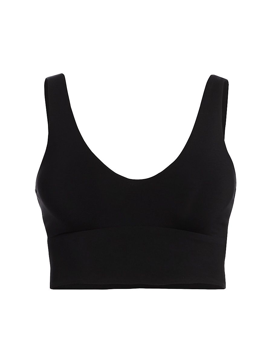 Women's Butter Comfy Longline Bralette - Black - Size Large