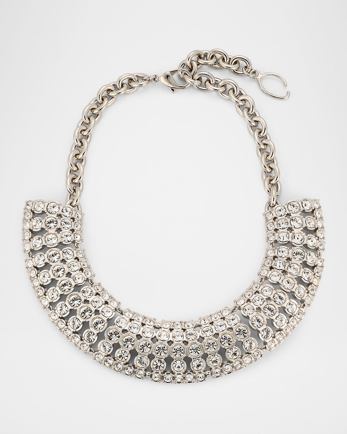 Round Rhinestone Statement Necklace