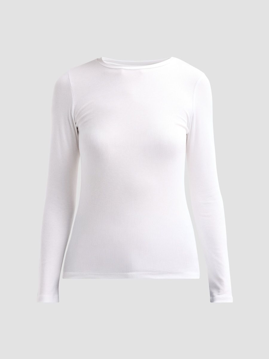 Majestic Filatures Women's Soft Touch Rib-Knit Top - Blanc - Size Large