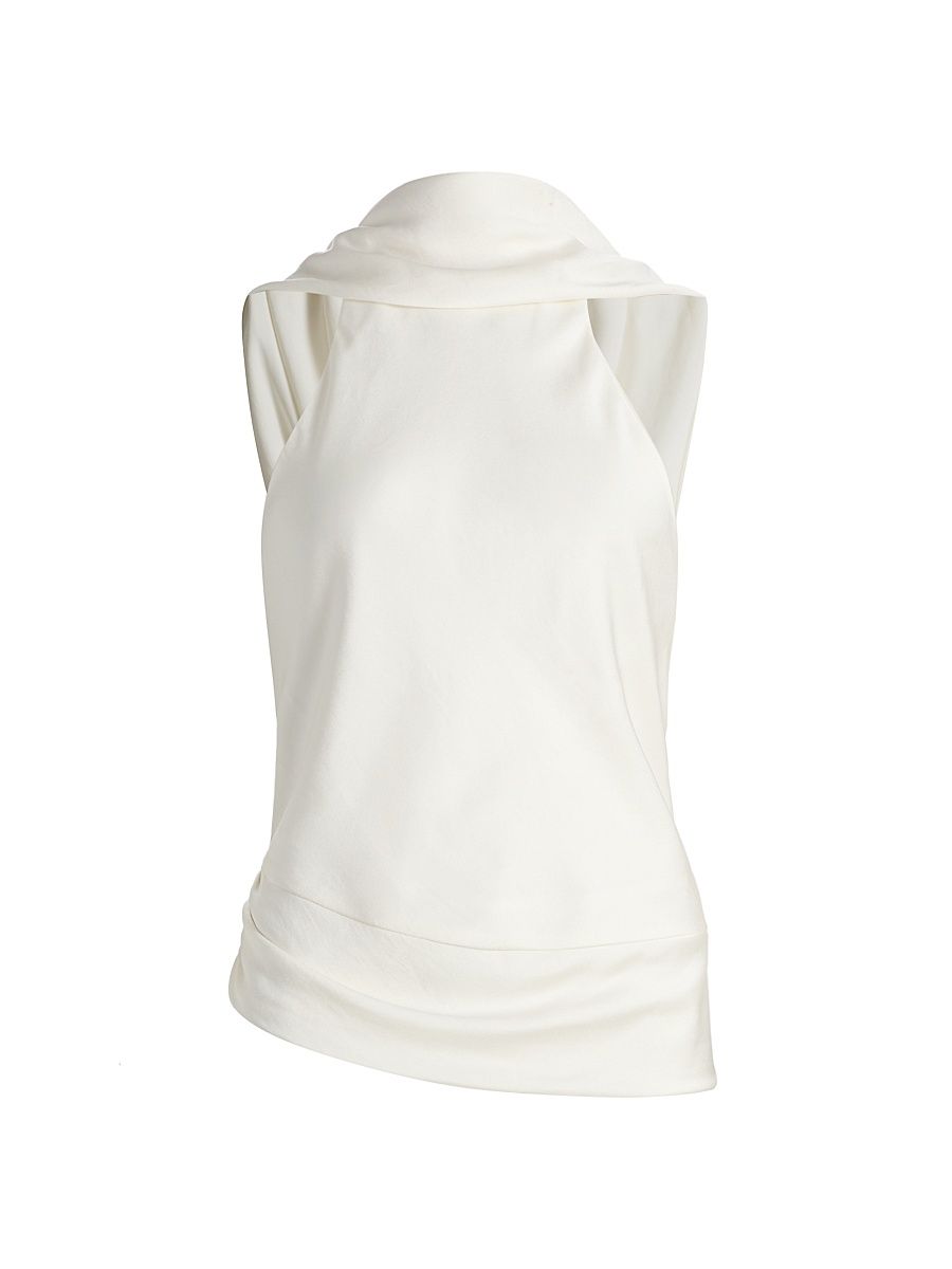 Women's Samira Satin Cape Top - Ivory - Size 00