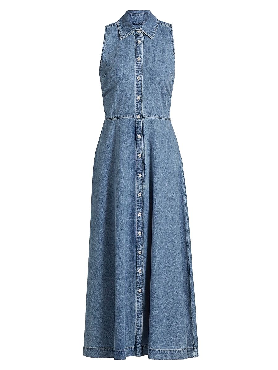 Women's Fuller Denim Midi-Dress - Star Light - Size 2