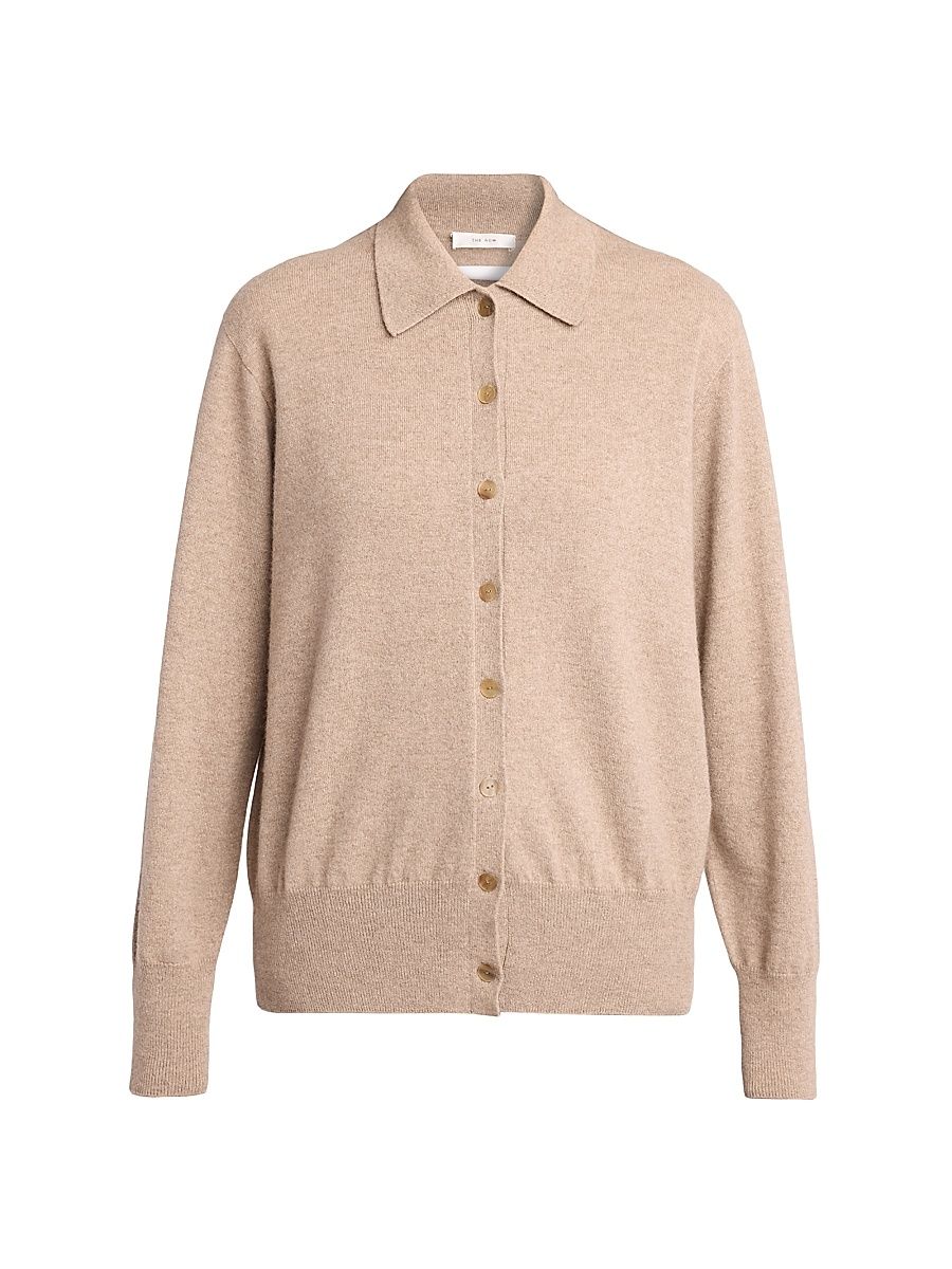 Women's Lillia Cashmere Cardigan - Taupe - Size Large
