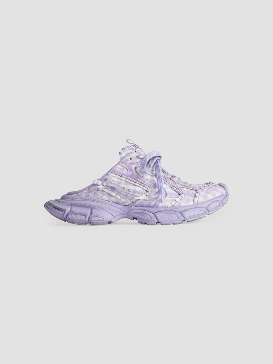 Balenciaga Women's 3XL Check Mules - Lilac - Size 9