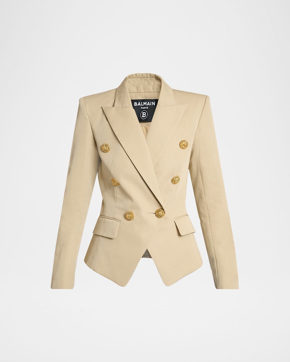 6-Button Double-Breasted Gabardine Jacket