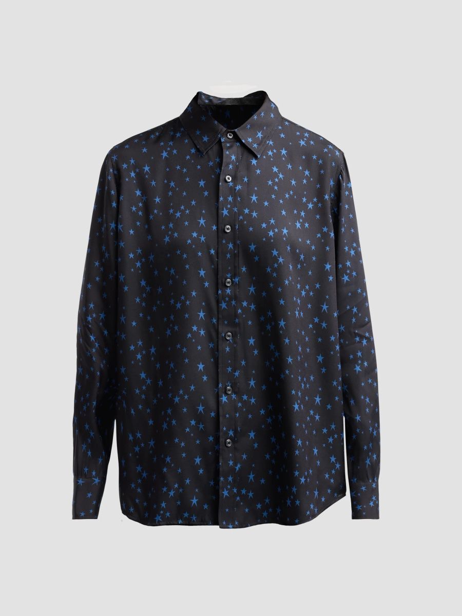 Mother Women's The Bestie Silk-Blend Shirt - Rockstar - Size XL