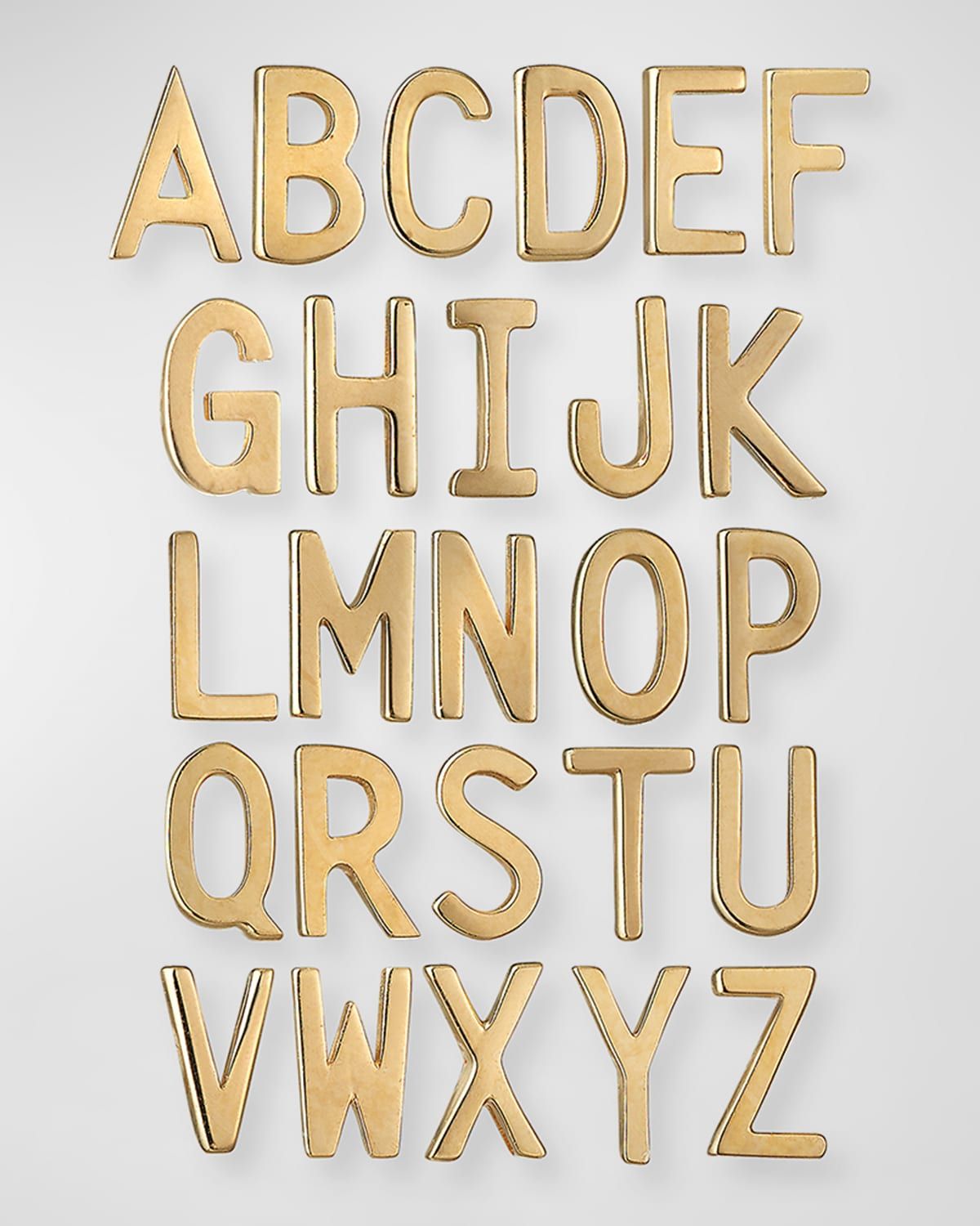 14k Gold Initial Stud Earring