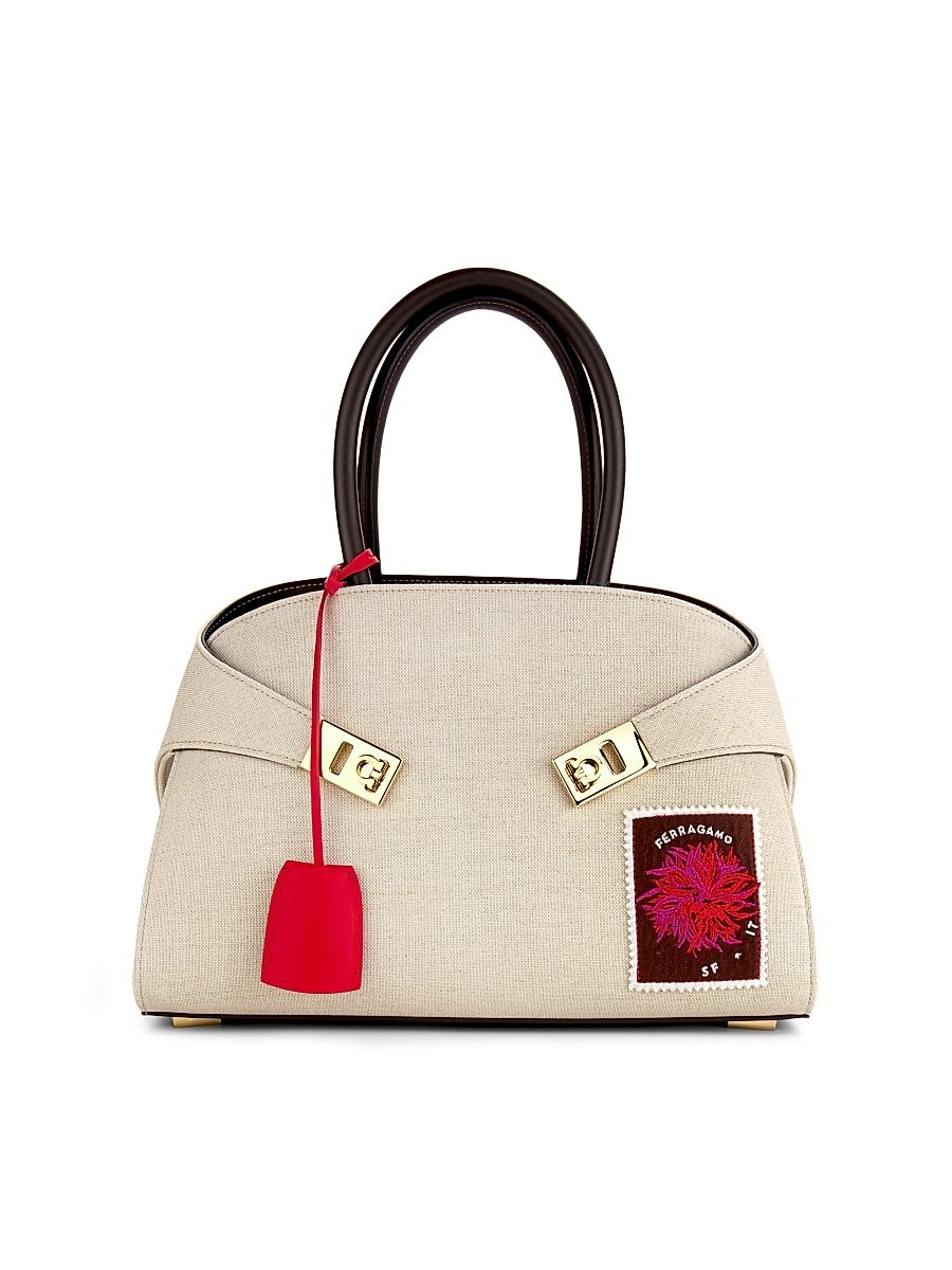 Women's Hug Small Canvas Handbag - Naturale