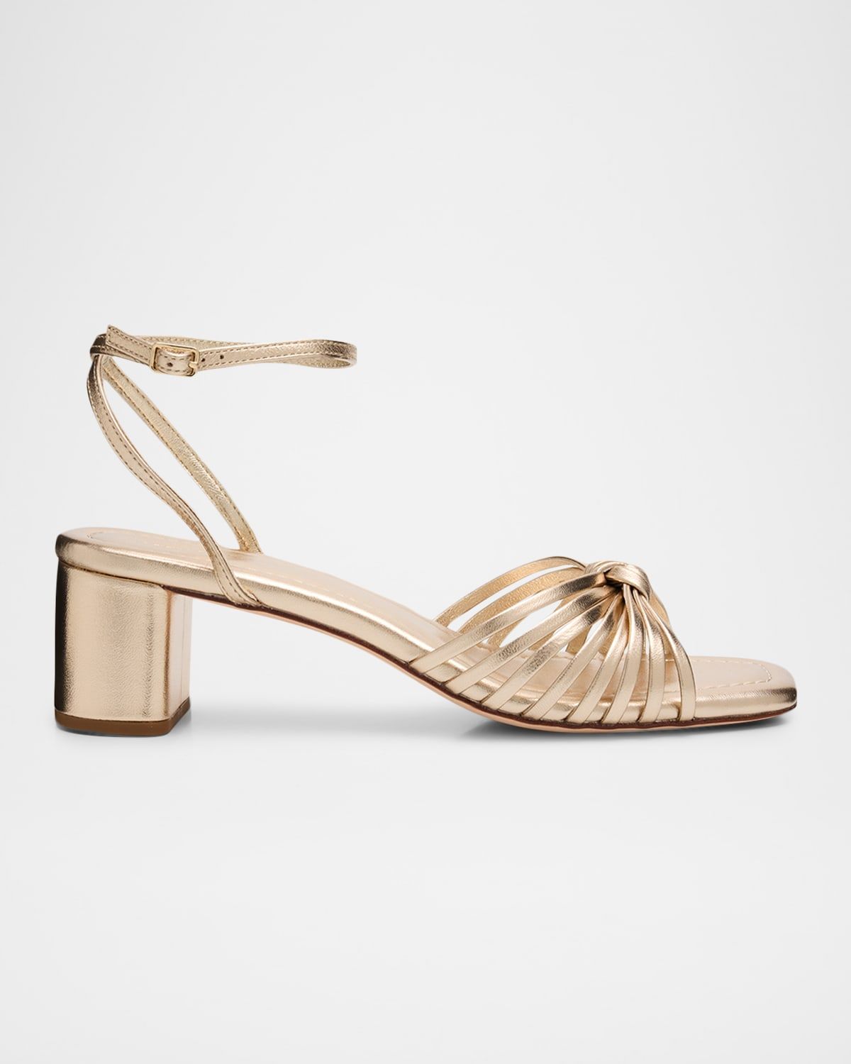 Olivia Leather Knot Block Heel Sandals