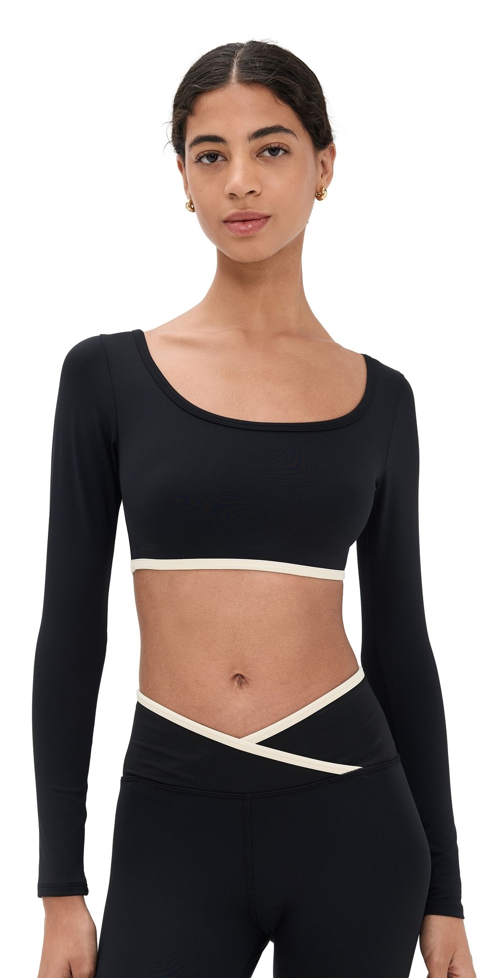 Strut This The City Crop Top Black/Shell M