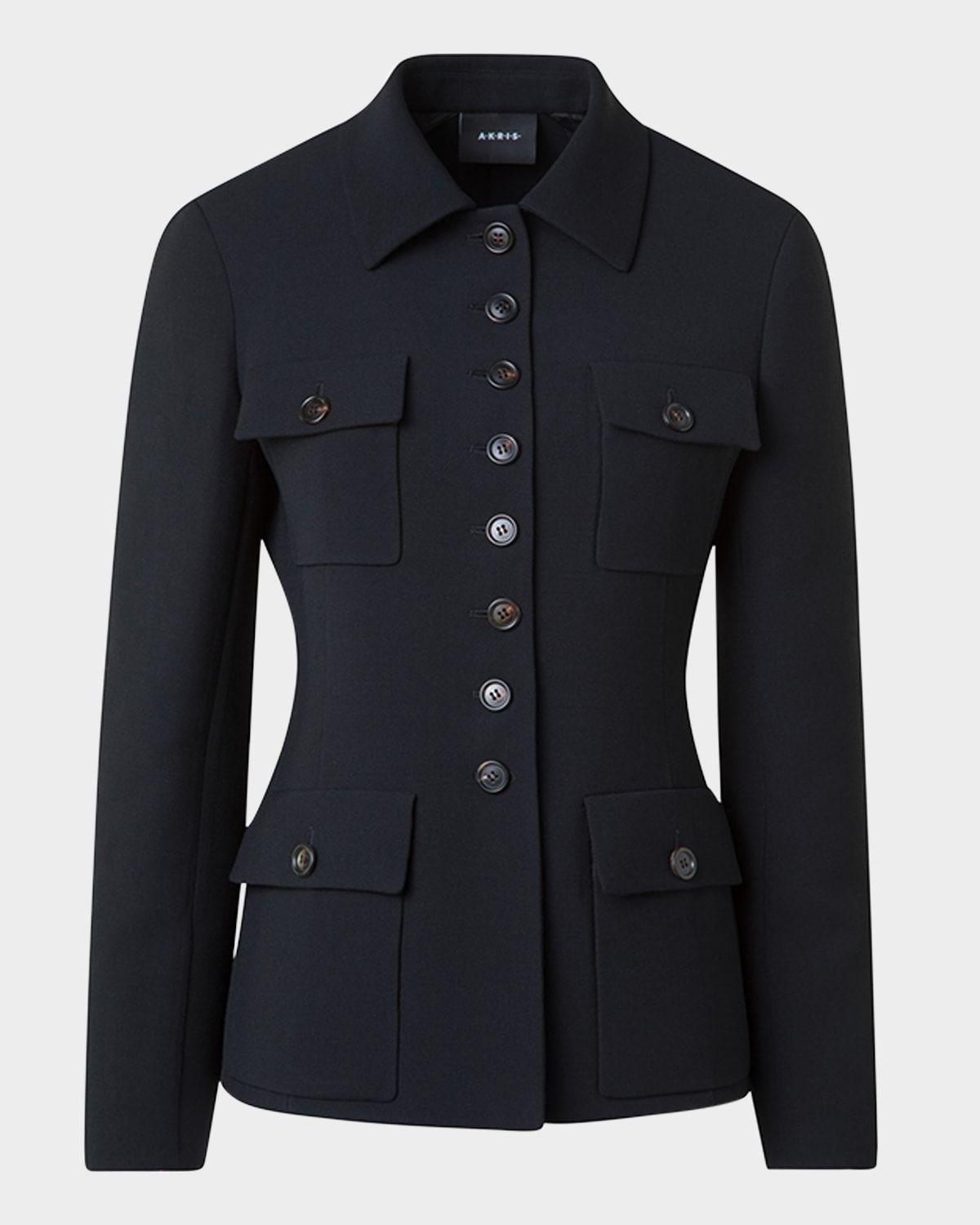 Delia Single-Breasted Wool Double-Face Jacket
