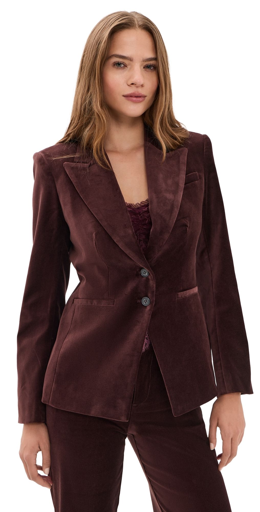 PAIGE Chelsee Blazer Burgundy 4